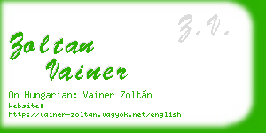 zoltan vainer business card