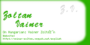 zoltan vainer business card